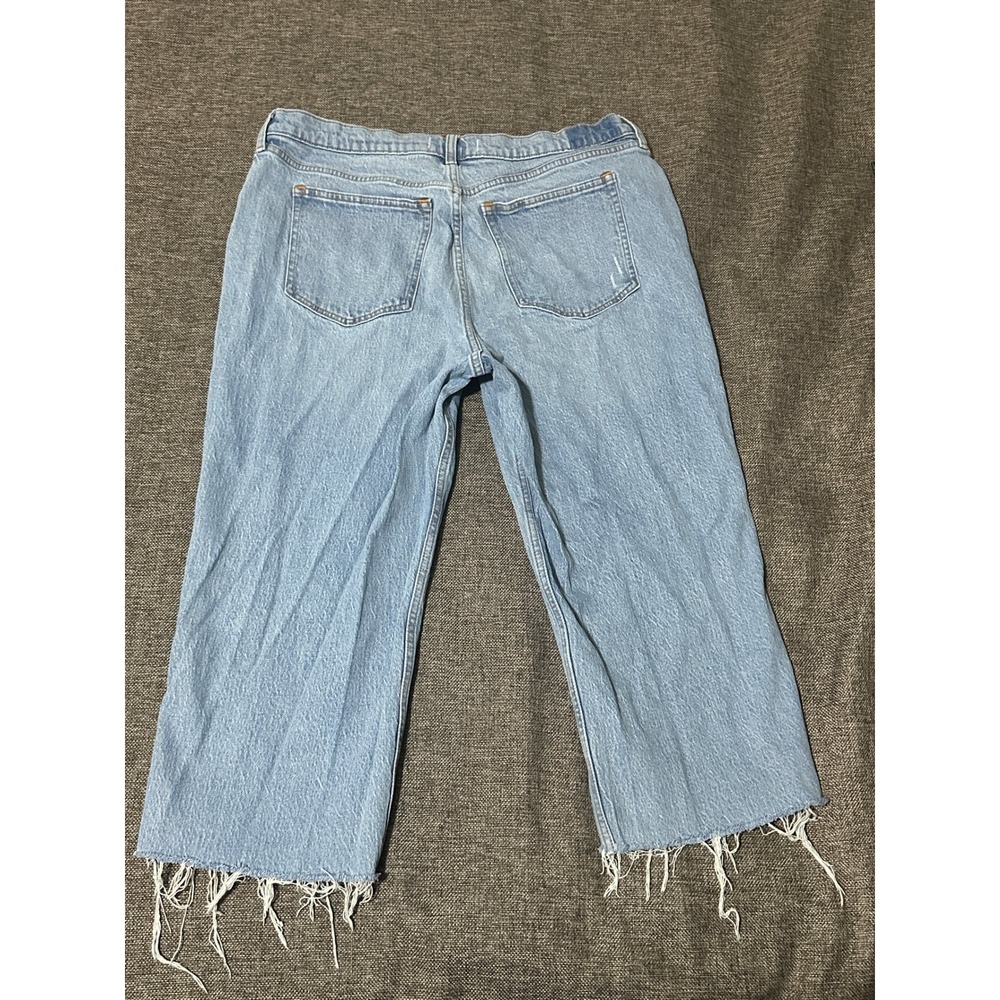 Abercrombie & Fitch Women's 16R Jeans Vintage Straight High Rise Raw Hem Blue - Picture 8 of 11